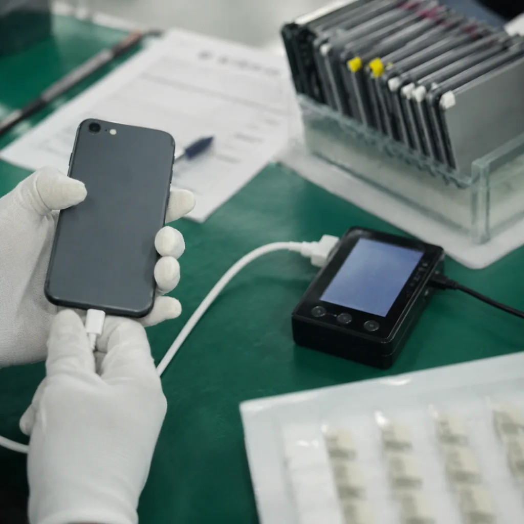 iPhone inspection record and testing device