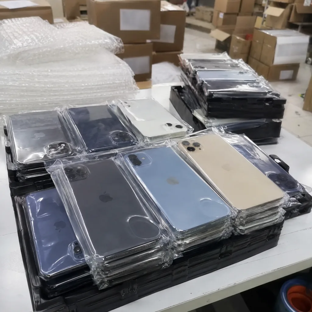 Wholesale iPhones packed for dispatch