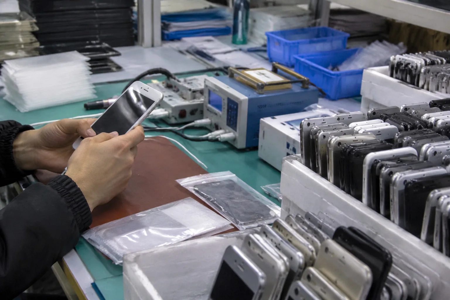 iPhones prepared for wholesale QC